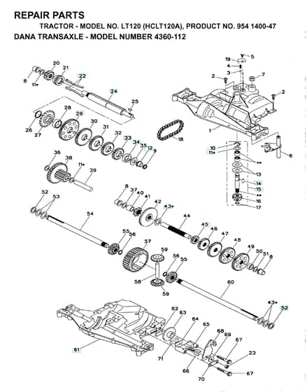 Husqvarna Lt120 - Transmission