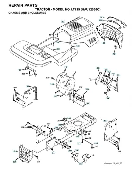 Husqvarna Lt125 - Chassis & Enclosures