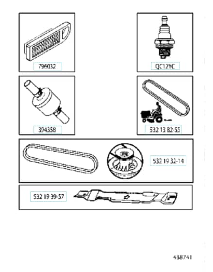 Husqvarna Lt131 - Frequently Used Parts