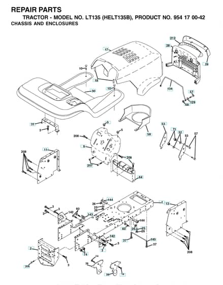Husqvarna Lt135 - Chassis & Enclosures