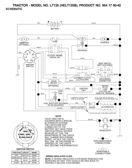 Husqvarna Lt135 - Schematic