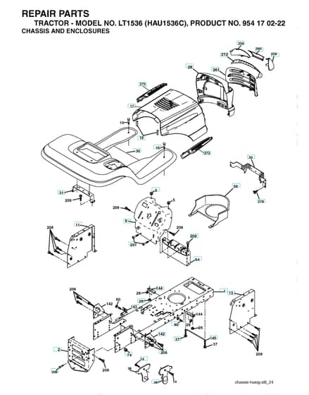 Husqvarna Lt1536 - Chassis & Enclosures