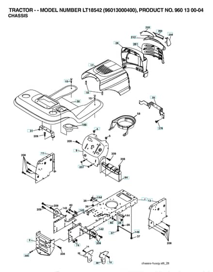 Husqvarna Lt18542 - Chassis & Enclosures