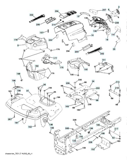 Husqvarna Lt1942 - Chassis & Enclosures