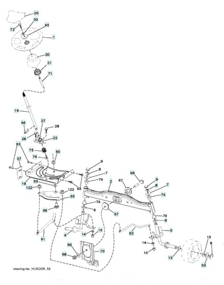 Husqvarna Lt 126 - Steering