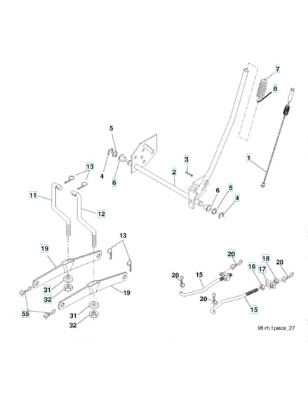 Husqvarna Lt 141 - Mower Lift & Deck Lift