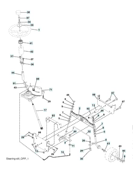 Husqvarna Lt 141 - Steering