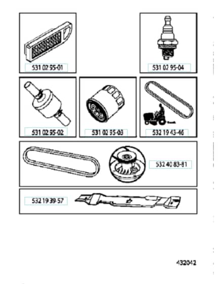 Husqvarna Lt 151 - Frequently Used Parts