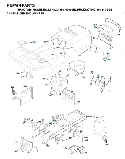 Husqvarna Lth120 - Chassis & Enclosures