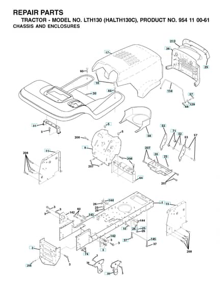 Husqvarna Lth130 - Chassis & Enclosures