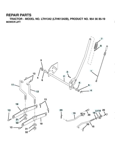 Husqvarna Lth1342 - Mower Lift & Deck Lift