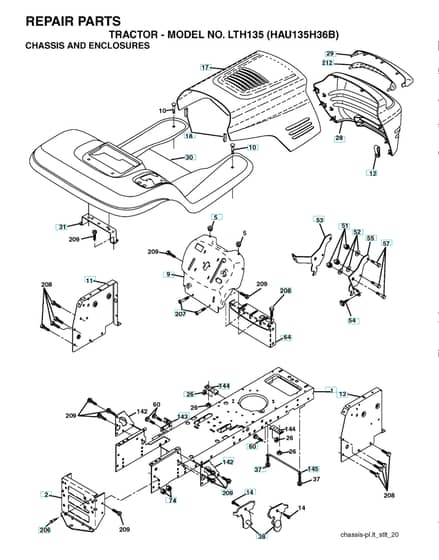 Husqvarna Lth135 - Chassis & Enclosures