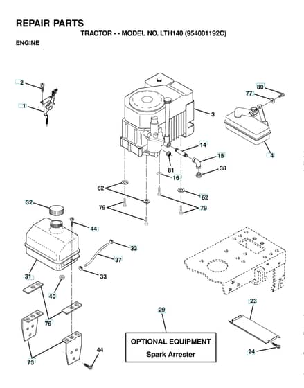 Husqvarna Lth140 - Engine