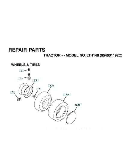 Husqvarna Lth140 - Wheels & Tyres