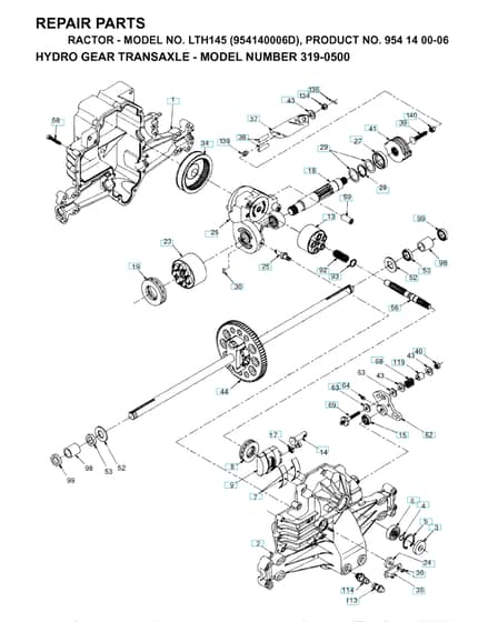 Husqvarna Lth145 - Transmission