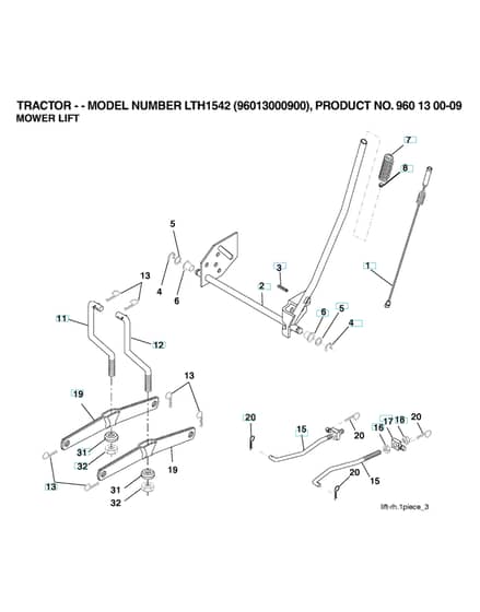 Husqvarna Lth1542 - Mower Lift & Deck Lift