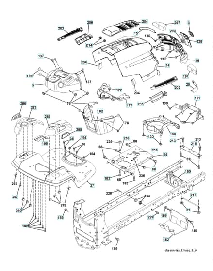 Husqvarna Lth1742 Twin - Chassis & Enclosures