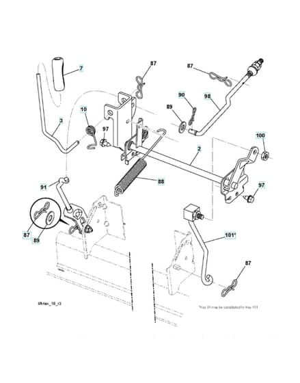 Husqvarna Lth1742 Twin - Mower Lift & Deck Lift