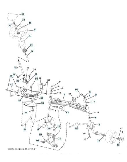 Husqvarna Lth1742 Twin - Steering