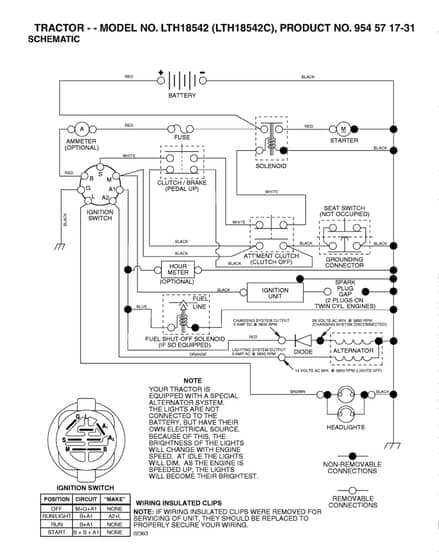 Husqvarna Lth18542 - Schematic