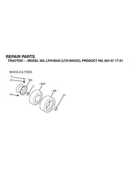 Husqvarna Lth18542 - Wheels & Tyres