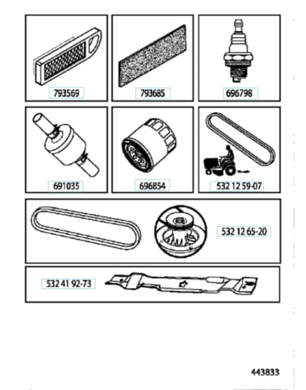 Husqvarna Lth19530 - Frequently Used Parts