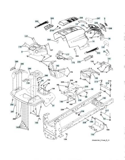 Husqvarna Lth2142 - Chassis & Enclosures