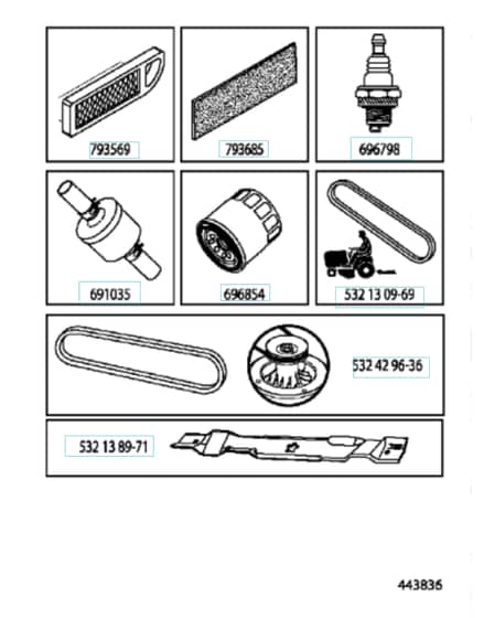 Husqvarna Lth2142Dr - Frequently Used Parts