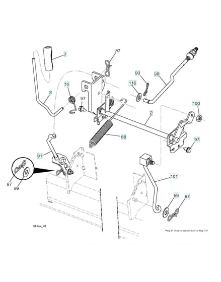 Husqvarna Lth 154 - Mower Lift & Deck Lift