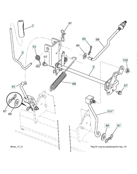 Husqvarna Lth 174 - Mower Lift Lever