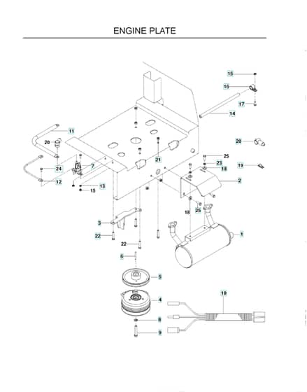 Husqvarna Lzc5225 - Engine Plate