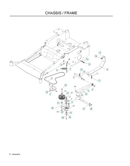 Husqvarna Lzf6127 - Chassis Lower