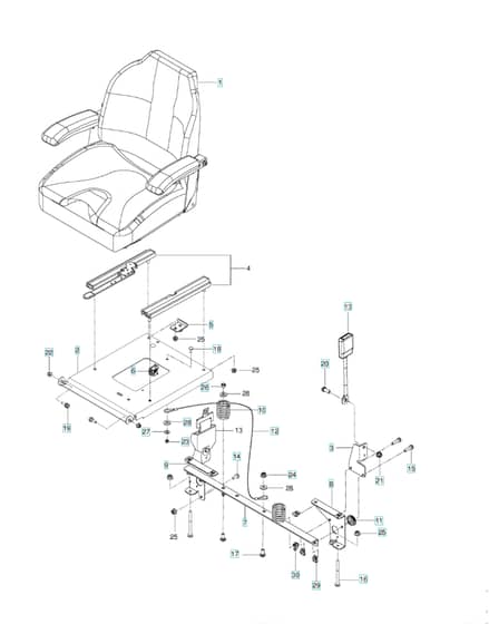 Husqvarna M-Zt61 Bf - Seat