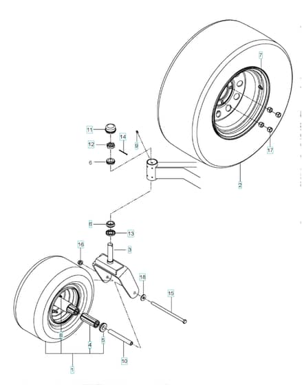 Husqvarna M-Zt 52 - Wheels & Tyres