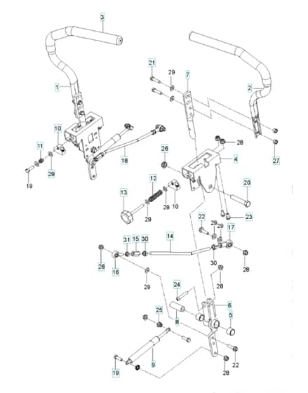 Husqvarna Mz28T - Steering