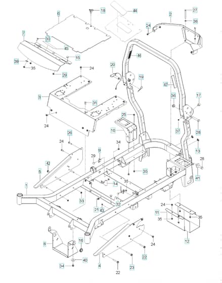 Husqvarna Mz48 - Frame