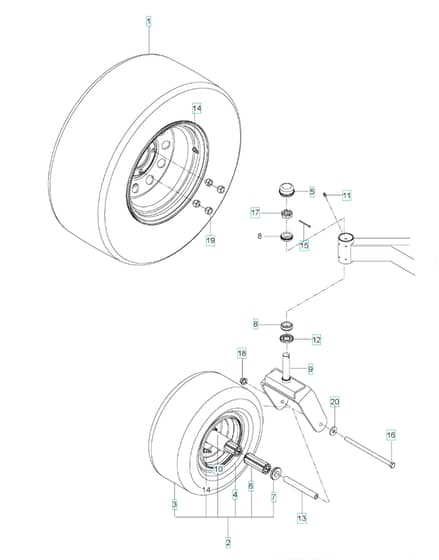 Husqvarna Mz5225 - Wheels & Tyres