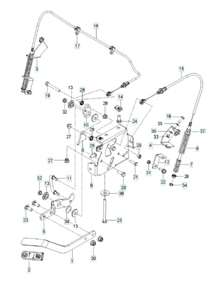 Husqvarna Mz52 - Parking Brake