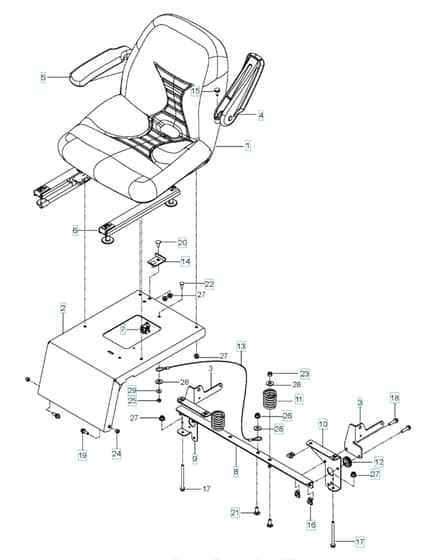 Husqvarna Mz6128Zt - Seat
