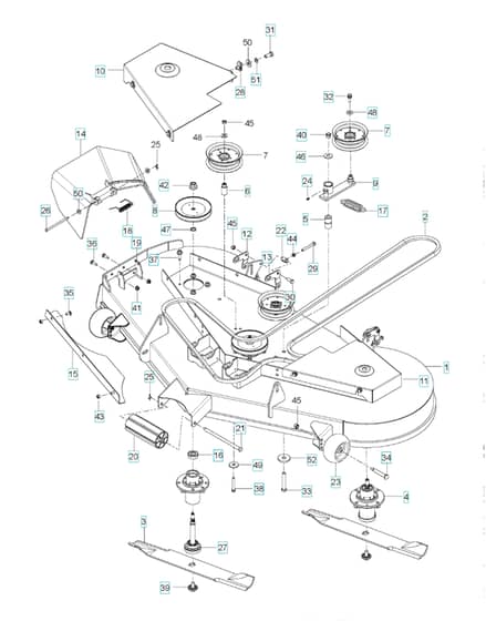 Husqvarna Mz61 - Mower Deck & Cutting Deck