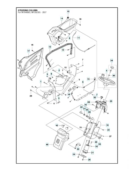 Husqvarna P 520D - Steering Column