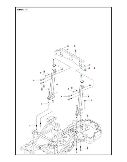 Husqvarna P 520D WITH CABIN - Chassis & Frame