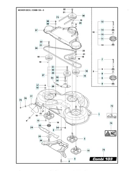 Husqvarna P 524 - 41" 103cm Cutting Deck