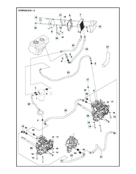 Husqvarna P 524 - Hydraulic Pump 2