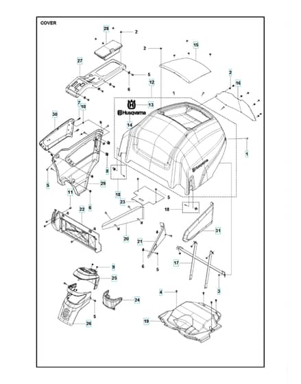 Husqvarna P 525DX - Cover