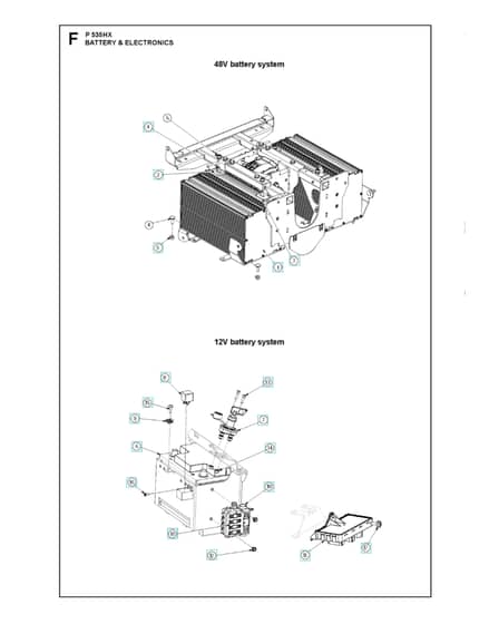 Husqvarna P 535HX - Battery & Electronics