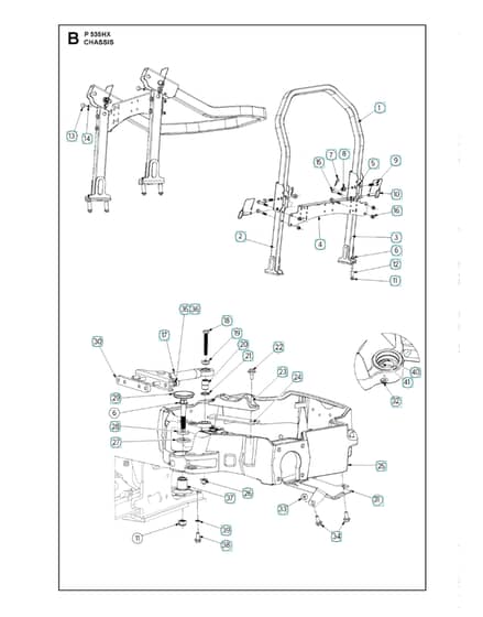 Husqvarna P 535HX - Chassis