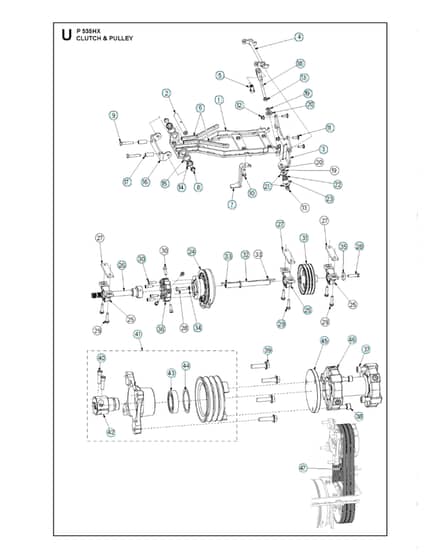 Husqvarna P 535HX - Clutch & Pulley