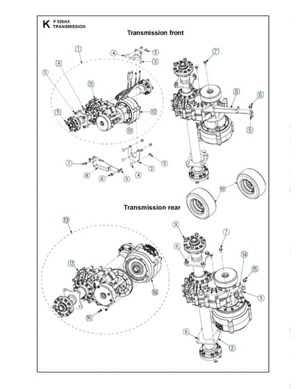 Husqvarna P 535HX - Transmission