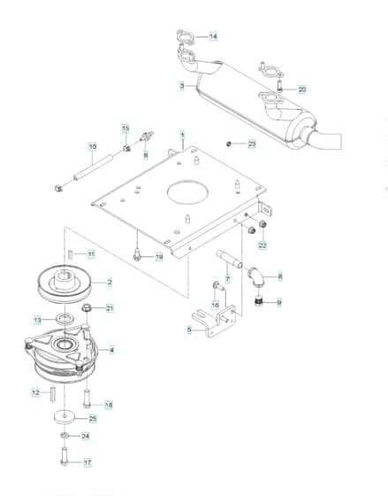 Husqvarna P-Zt54 - Engine Plate